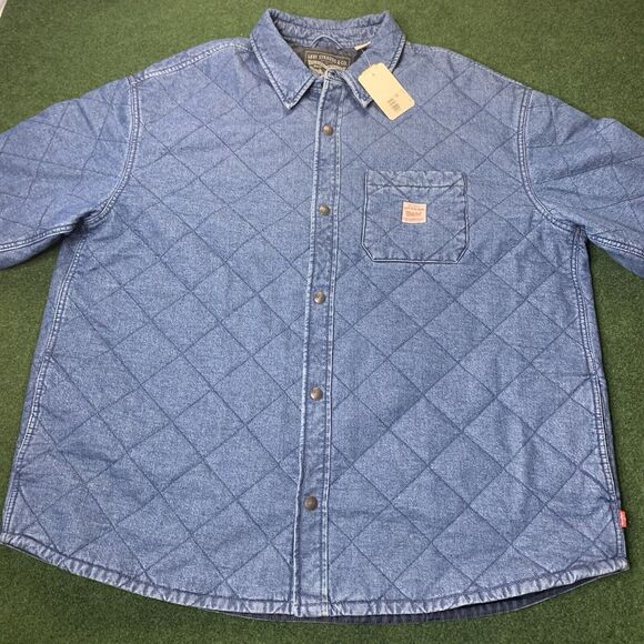 Sz 2XL Levi's Workwear Overshirt Quilted Denim Jacket Shacket Men's MSRP $128 - Picture 6 of 11